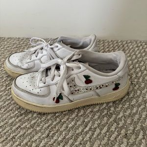 Nike Air Force 1s bedazzled with cherries